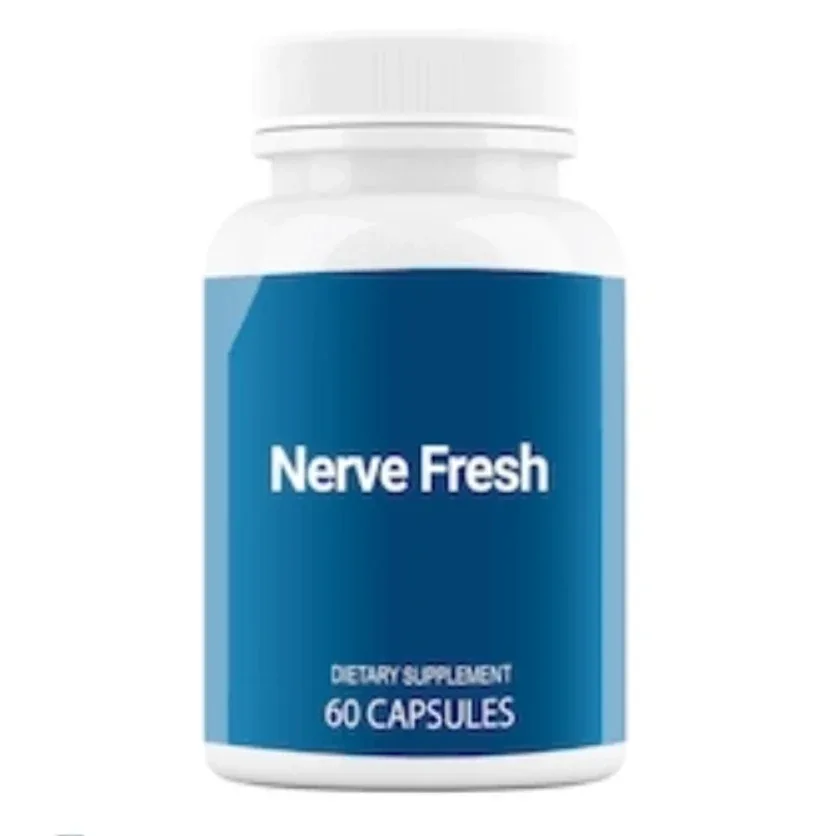 Nerve Fresh supplement bottle with a blue label